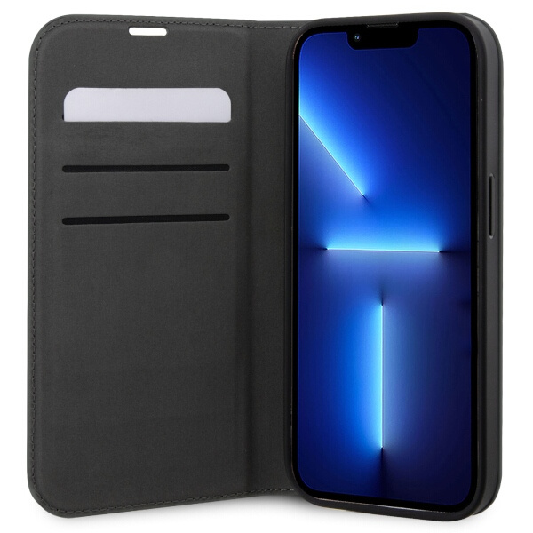 Etui Karl Lagerfeld KLBKP14LSANKCPG iPhone 14 Pro 6.1" bookcase srebrny/silver Saffiano Karl & Choupette Case