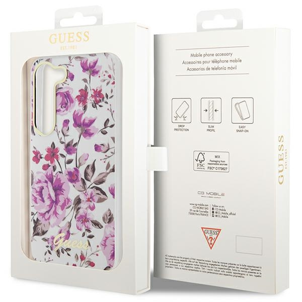 Etui Guess Guhcs23shcfwst S23 S911 Biały/white Hardcase Flower Collection Case