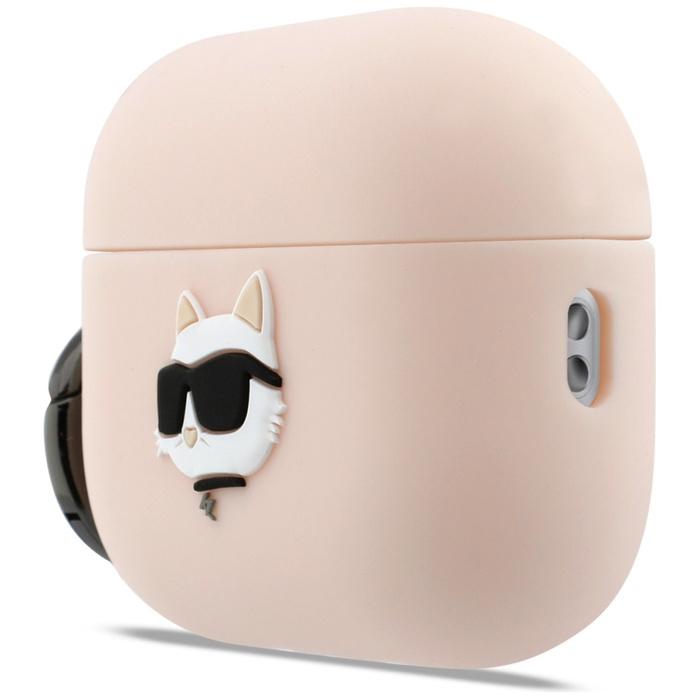 Etui Karl Lagerfeld Silicone Chaupette   Head 3D do AirPods Pro 3 różowy