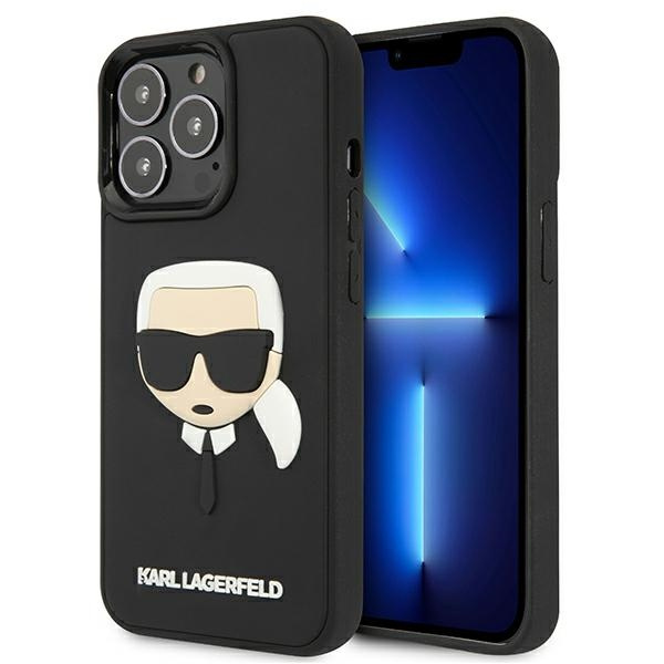 Etui KARL LAGERFELD Apple iPhone 13 Pro 3D Rubber Karl`s Head Czarny Hardcase