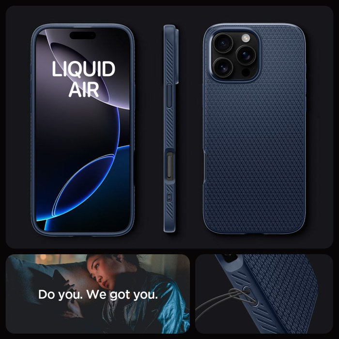 ETUI SPIGEN LIQUID AIR IPHONE 16 PRO MAX NAVY BLUE