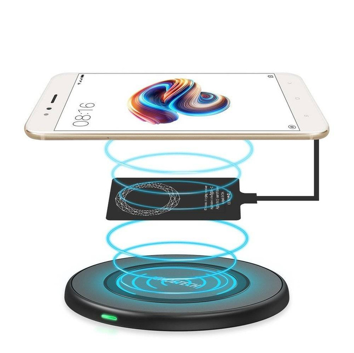 [PO ZWROCIE] Choetech adapter do bezprzewodowego ładowania Qi USB Typ C wkładka indukcyjna czarny (WP-TYPEC)