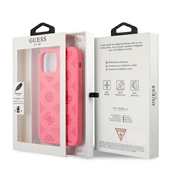 Etui GUESS Apple iPhone 12 Pro Max Peony Collection Fuksja Hardcase