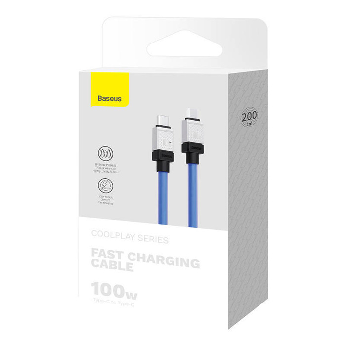 Kabel USB-C do USB-C Baseus CoolPlay 100W 2m (niebieski)