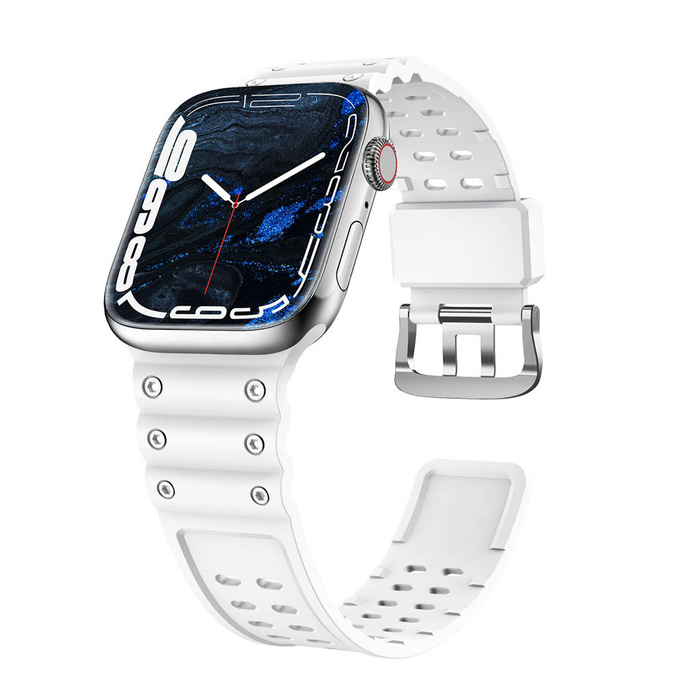 Pasek Strap Triple Protection pasek Apple Watch SE, 8, 7, 6, 5, 4, 3, 2, 1 (41, 40, 38 mm) opaska bransoleta biały