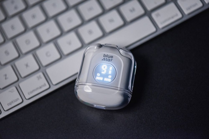 Słuchawki bezprzewodowe douszne Blue Star Transparency Fi22 TWS białe 