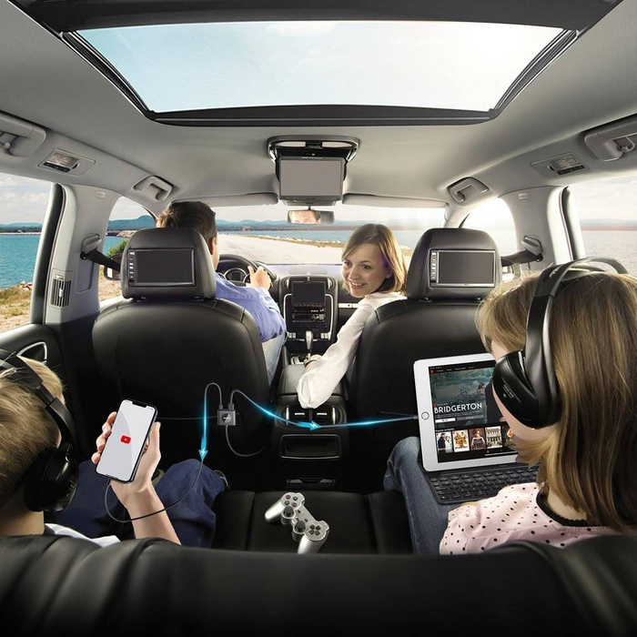 Joyroom ładowarka samochodowa 2xPD + 2xQC3.0 75W 1,5m czarna (JR-CL05)