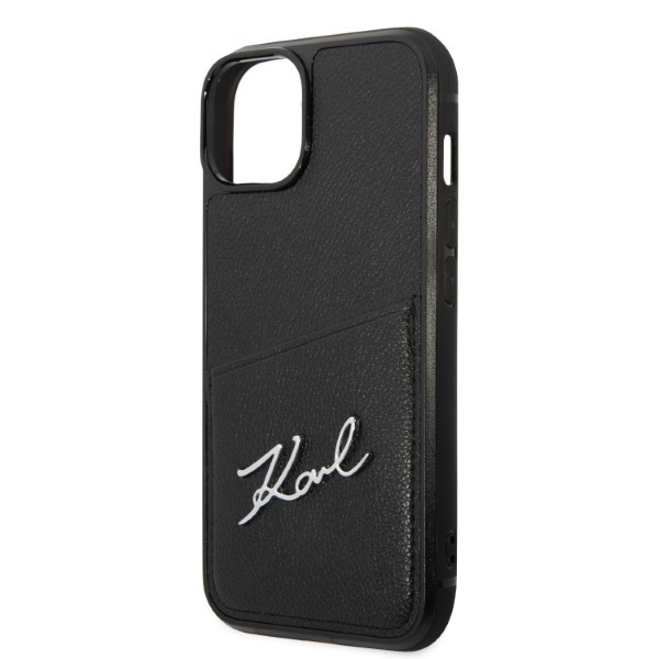 Etui KARL LAGERFELD Apple iPhone 14 Plus Signature Logo Cardslot Czarny Hardcase