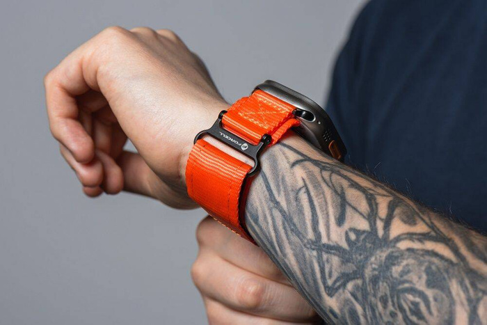 Pasek do Apple Watch Forcell F-Design FA05 rzep nylon 38 / 40 / 41 mm pomarańczowy