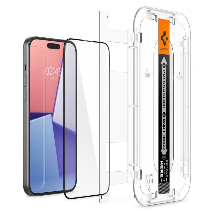 Szkło Hartowane Spigen Glas.tr ”ez Fit” Fc iPhone 15 Plus Black