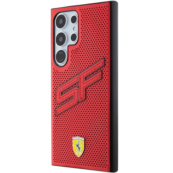 Etui Ferrari FEHCS24LPINR Samsung Galaxy S24 Ultra S928 czerwony/red hardcase Big SF Perforated Case