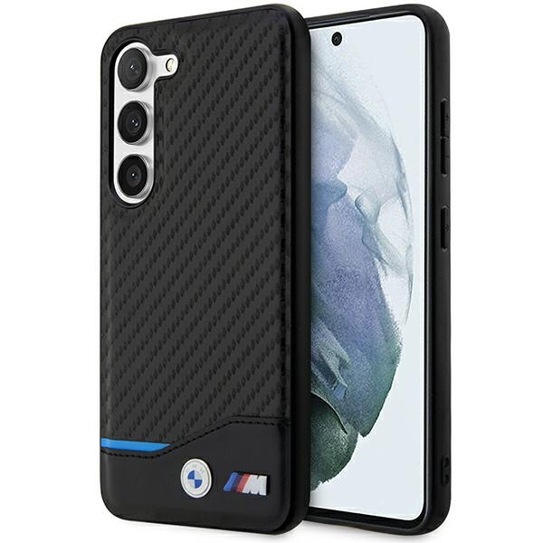 Etui BMW BMHCS23M22NBCK S23 Plus S916 czarny/black Leather Carbon