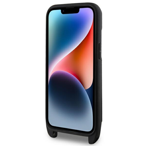 Etui Karl Lagerfeld KLHCP14MCSAKCPMK iPhone 14 Plus 6.7" hardcase czarny/black Crossbody Saffiano Karl & Choupette Case