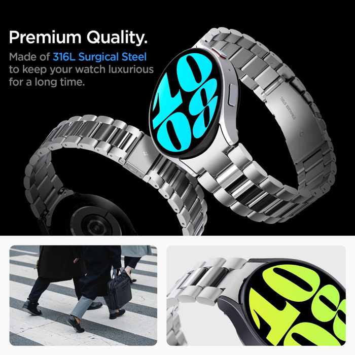 Pasek Spigen Modern Fit Band Samsung Galaxy Watch 6 (44 Mm) Silver