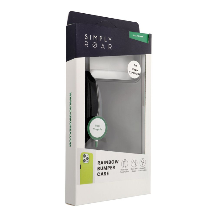 ROAR futerał RAINBOW BUMPER kompatybilny z MagSafe do IPHONE 17 Pro Max czarny