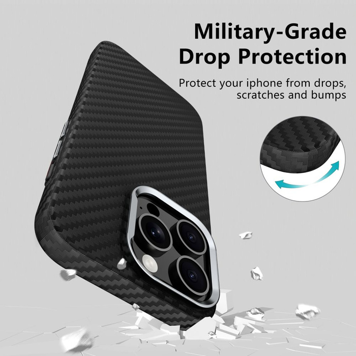 TECH-PROTECT ION CARBON MAGSAFE IPHONE 16 PRO MAX BLACK/SILVER