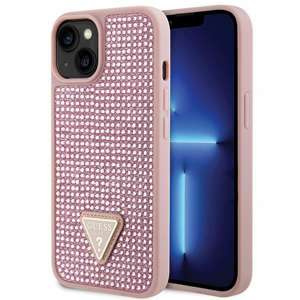 Etui Guess GUHCP14MHDGTPP iPhone 14 Plus 6.7" różowy/pink hardcase Rhinestone Triangle Case