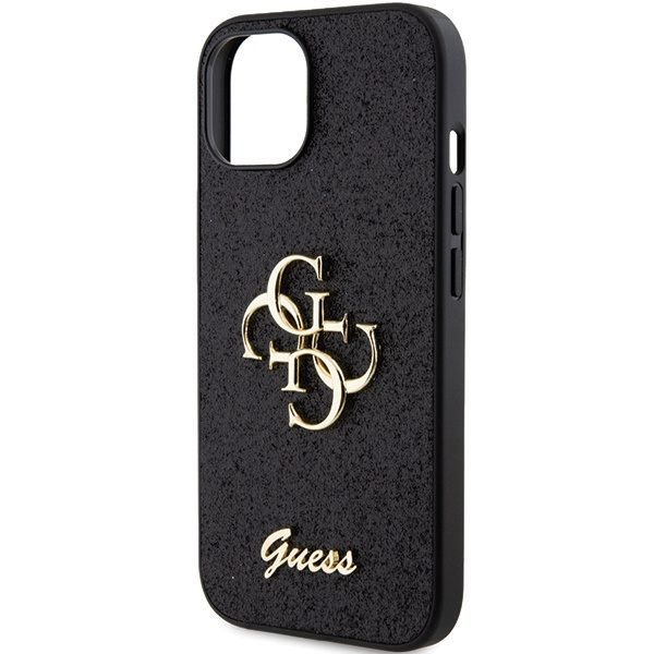 Etui Guess GUHCP15MHG4SGK iPhone 15 Plus 6.7" czarny/black hardcase Glitter Script Big 4G Case