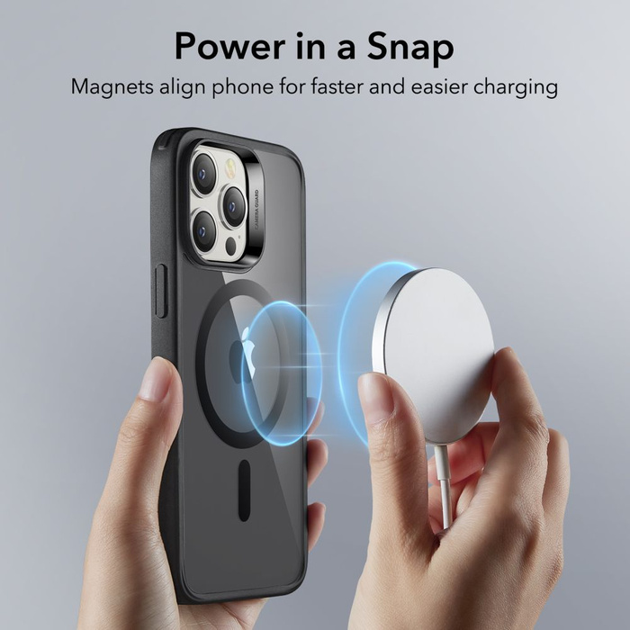Etui Esr Ch Halolock Magsafe iPhone 14 Pro Frosted Black Case