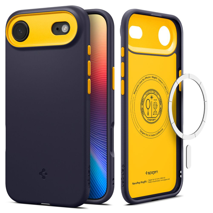 ETUI SPIGEN IPHONE 17 AIR NANO POP MAG MAGSAFE BLUEBERRY NAVY
