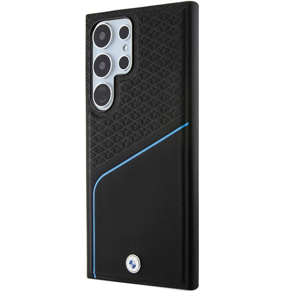 Etui BMW BMHMS24L23RDCLK Samsung Galaxy S24 Ultra S928 czarny/black hardcase Signature Leather Textured & Line MagSafe Case