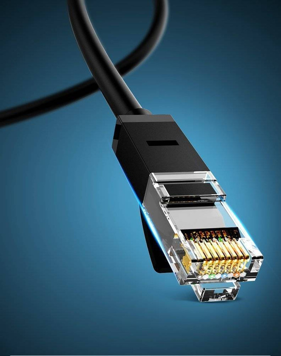 Ugreen kabel przewód internetowy sieciowy Ethernet patchcord RJ45 Cat 6 UTP 1000Mbps 5 m niebieski (NW102 11204)