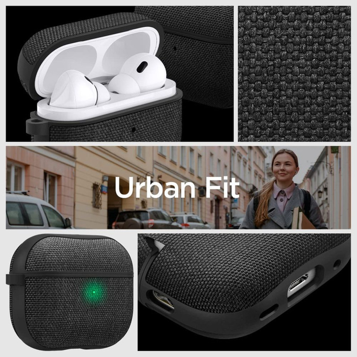 Etui Spigen Urban Fit Apple Airpods Pro 1 / 2 Black Case