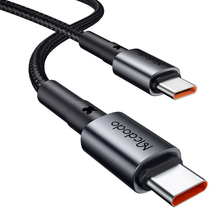 Ładowarka samochodowa McDodo CC-7493 z wyświetlaczem, USB-C, 5A, 65W + kabel USB-C 1m 100W (czarny)