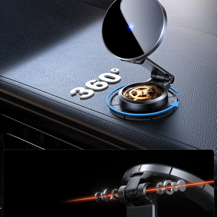 Uchwyt Joyroom JR-ZS408 magnetyczny z ładowarką indukcyjną 15W na kokpit samochodowy - czarny