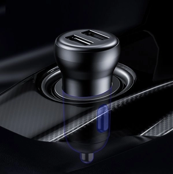 [PO ZWROCIE] Transmiter FM bezprzewodowy Bluetooth z ładowarką Baseus S-16 (Overseas edition) – czarny