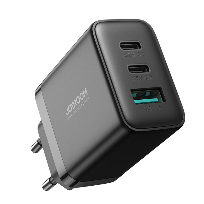 Szybka ładowarka Joyroom JR-TCF10 2x USB-C USB-A 32W - czarna