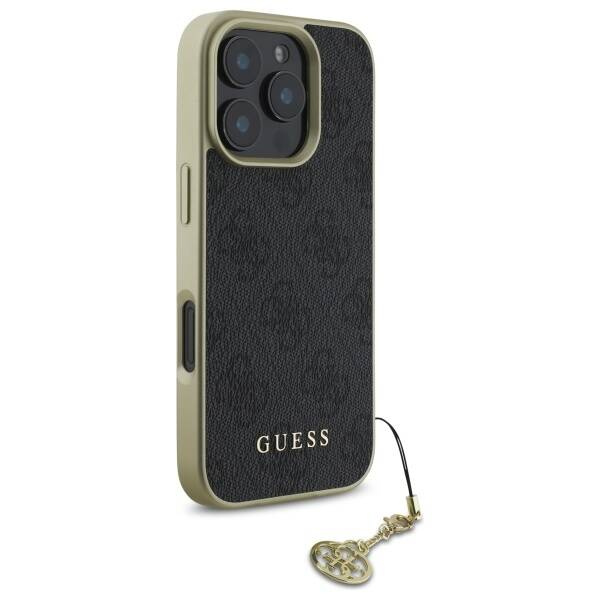 Etui Guess iPhone 16 Pro czarny/black hardcase 4G Charms Collection