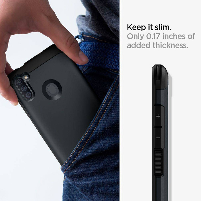 Etui SPIGEN Tough Armor Galaxy A11 Metal Slate Szare Case