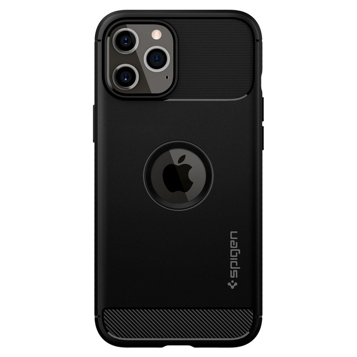 Etui SPIGEN Rugged Armor iPhone 12 12 Pro Matte Black Czarne Case