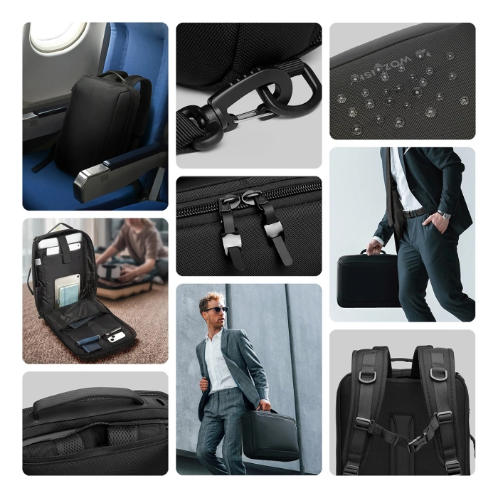 Plecak/torba Wozinsky Premium na laptopa 15,6'' z paskiem - czarny