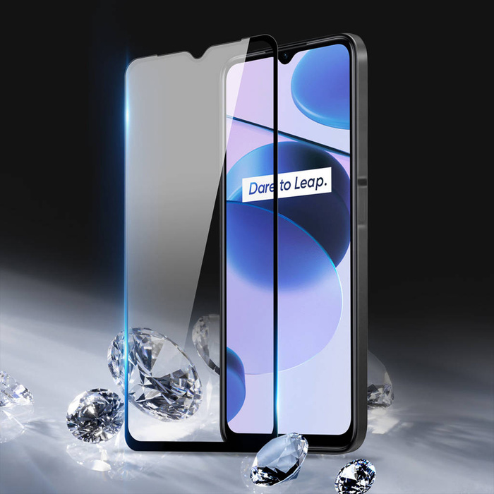 Dux Ducis 9D Tempered Glass wytrzymałe szkło hartowane 9H na cały ekran z ramką Realme C35 czarny (case friendly)