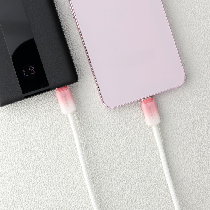 Kabel USB C do USB C Forcell F-Energy QC4.0 PD 3A 60W Gradient 1 m C354 biały