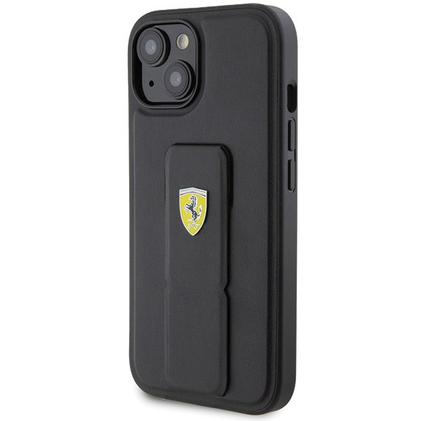 Ferrari Fehcp15sgspsik Iphone 15 6.1" Czarny/black Hardcase Grip Stand