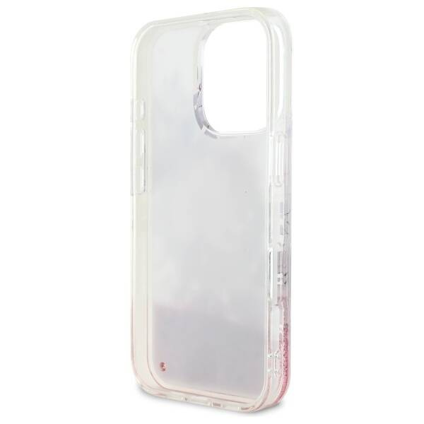 Etui Guess iPhone 16 Pro Max 6.9" różowy/pink hardcase Liquid Glitter Flower MagSafe