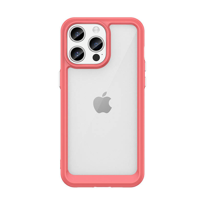 Etui Wzmocnione etui z elastyczną ramką do iPhone 15 Outer Space - czerwone Case