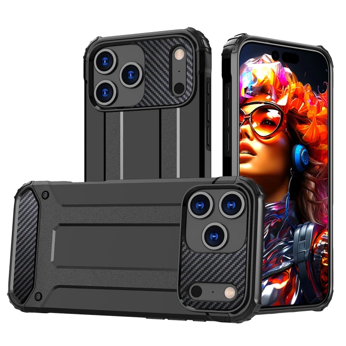 Etui Hybrid Armor iPhone 17 Pro Pancerne Czarne