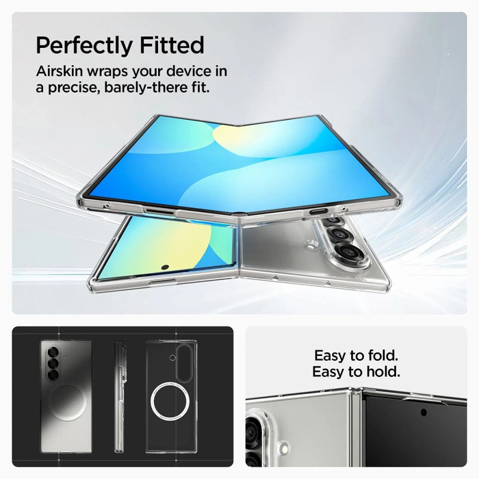 ETUI SPIGEN SAMSUNG GALAXY Z FOLD 7 AIRSKIN MAG MAGSAFE CRYSTAL PRZEZROCZYSTE BIAŁE