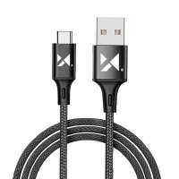 Wozinsky kabel USB - USB Typ C 2,4A 2m czarny(WUC-C2B)