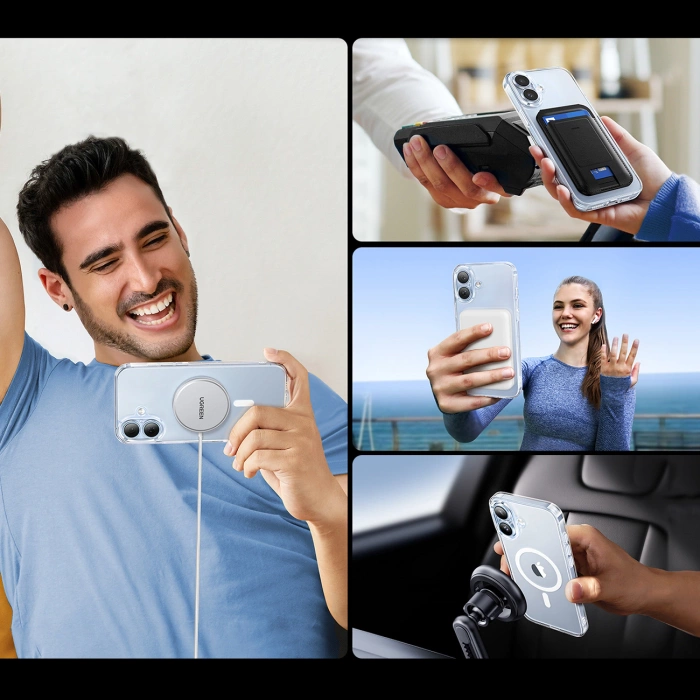 Etui Ugreen Classy Clear Magnetic na iPhone 16 Plus - przezroczyste