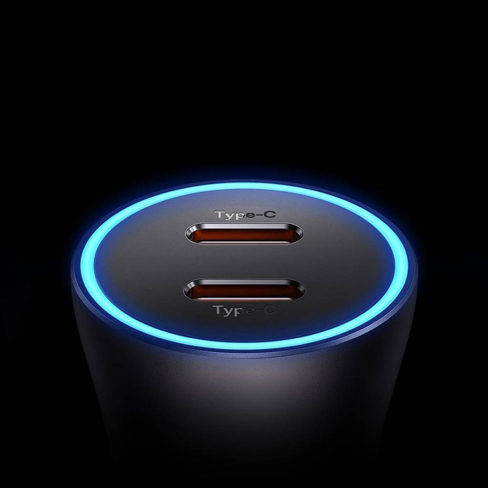 Baseus Golden Contactor Pro ładowarka samochodowa 2x USB-C 40W niebieski (CGJP000003)