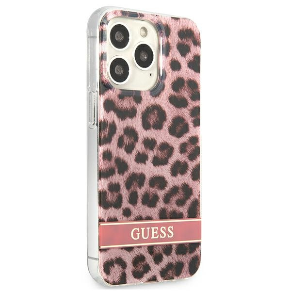 Etui GUESS Apple iPhone 13 Pro Max Leopard Różowy Hardcase