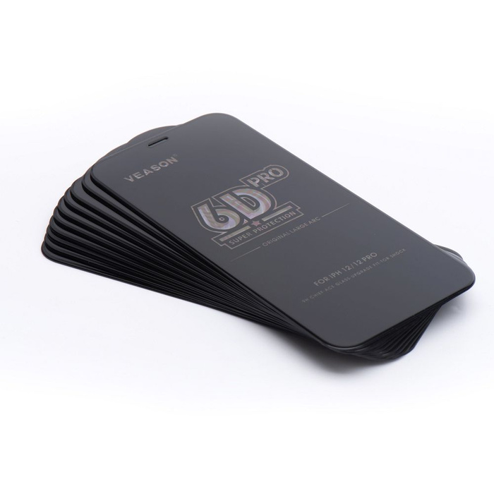 Szkło Hartowane 6D Pro Veason Glass (SET 10in1) - do Iphone 16 Pro czarny