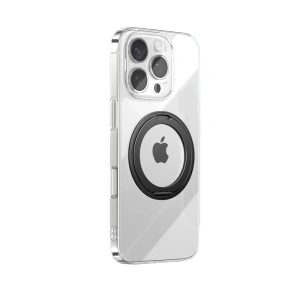 Etui Joyroom JR-16JL6 na iPhone 16 Pro ultracienkie kompatybilne z MagSafe z ringiem-podstawką 360° - czarne