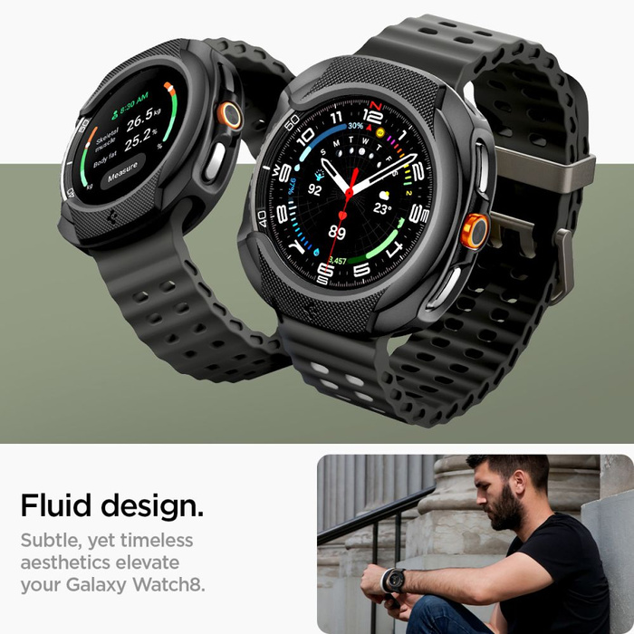 ETUI SPIGEN SAMSUNG GALAXY WATCH 8 CLASSIC 46 MM LIQUID AIR MATTE CZARNE