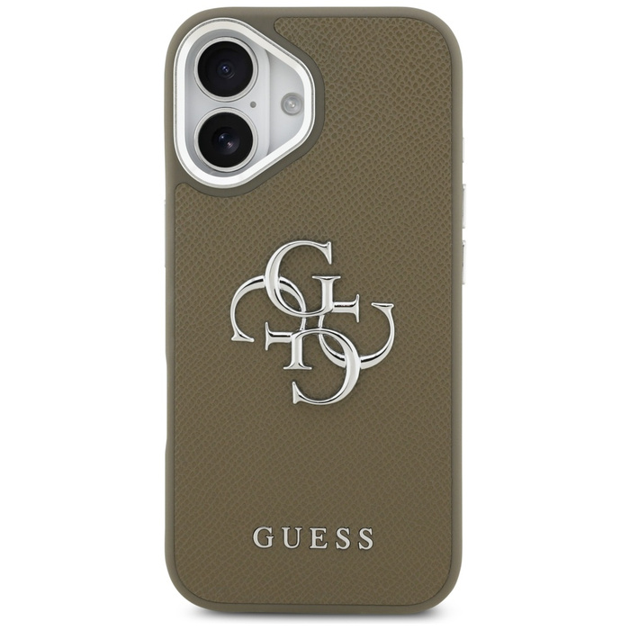 Etui Guess Grained Big 4G Classic Logo   do iPhone 17 brązowy